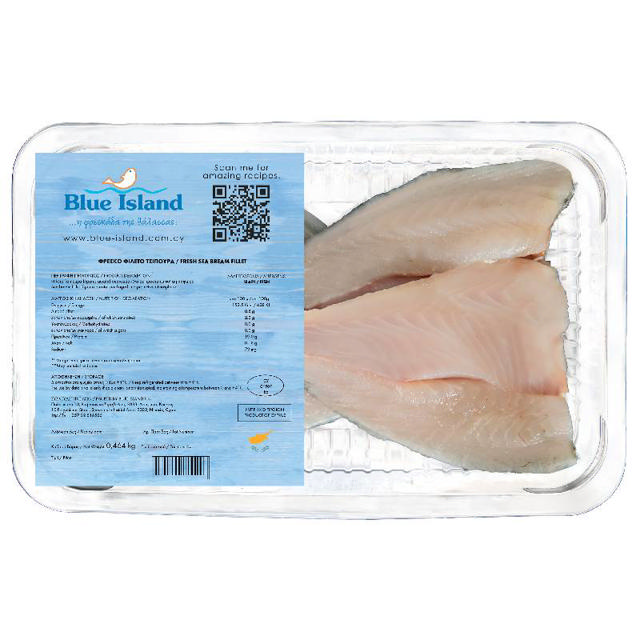 Blue Island 4 Fresh Sea Bream Fillets 460g