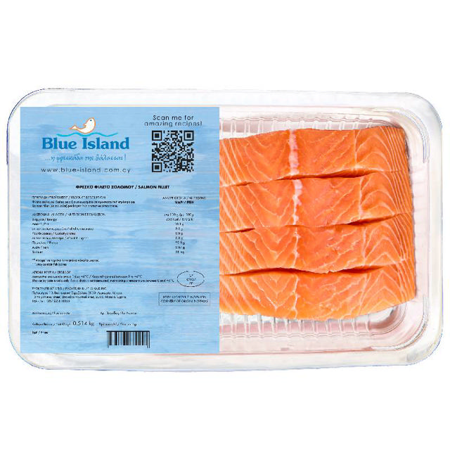 Blue Island 4 Salmon Fillets 500g