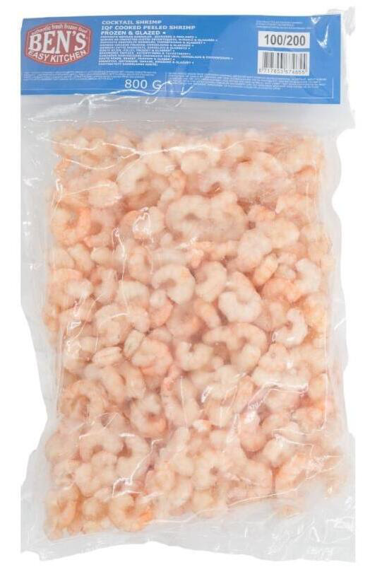 Ben's Cocktail 100/200 cooked & peeled 800g                     