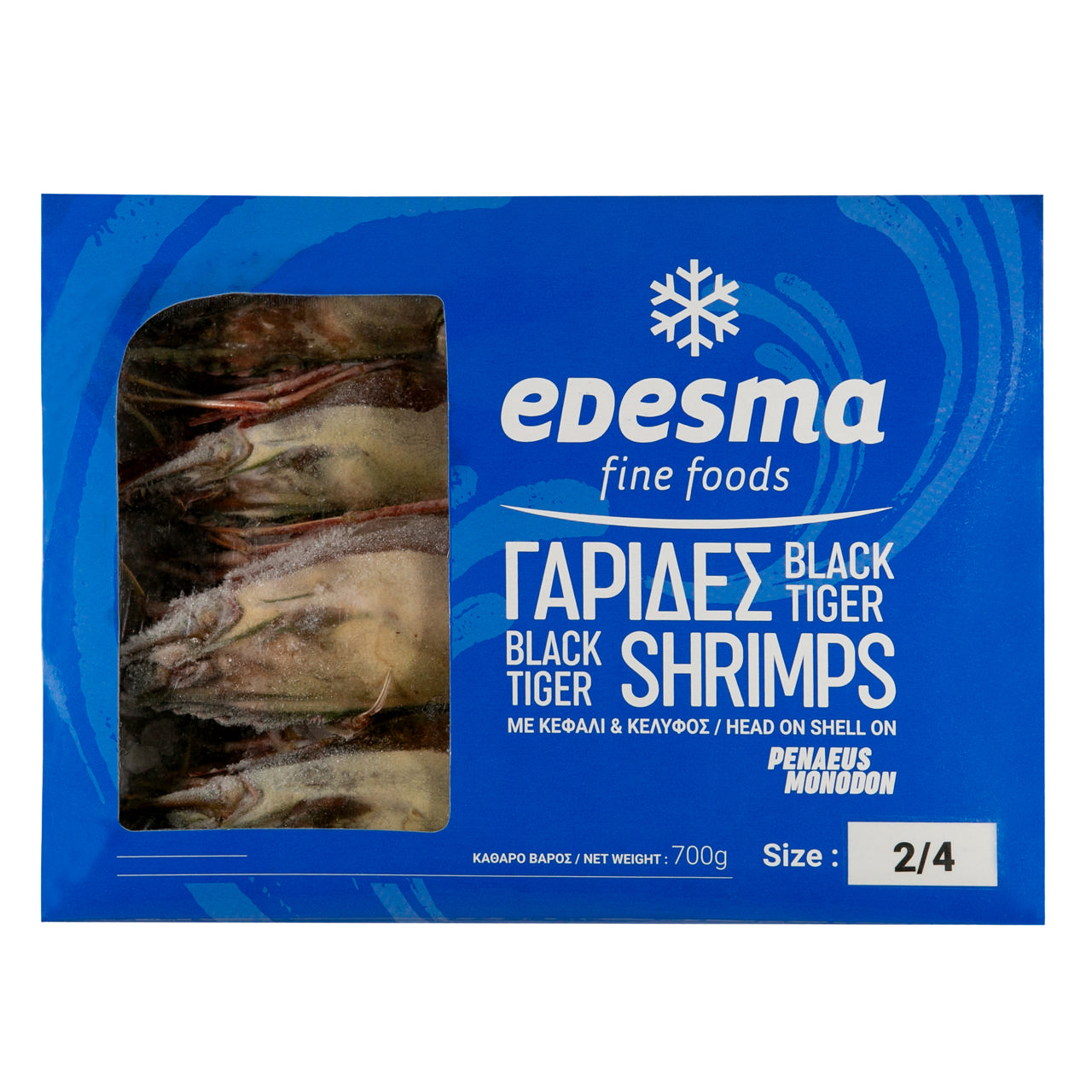 Edesma Black Tiger Head on, Shell on 2/4 700g