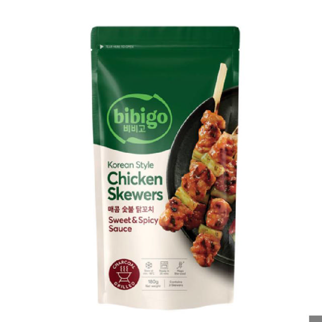 Βibigo Korean Chicken Skewers Sweet & Spicy 180g