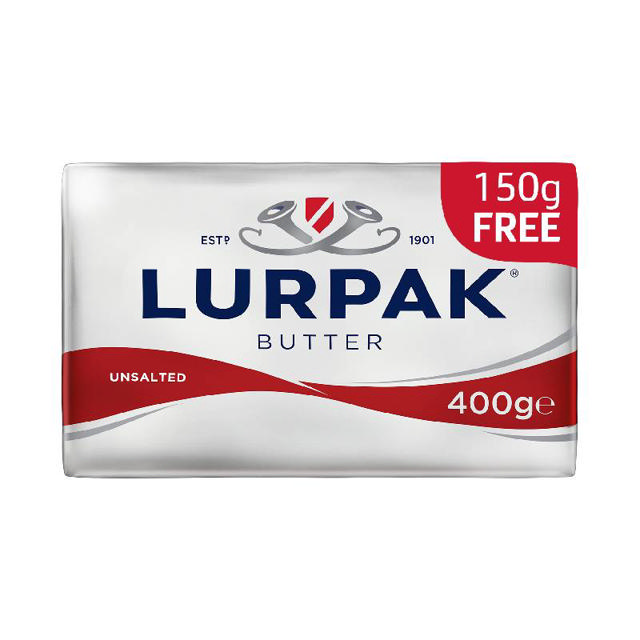 Lurpak unsalted butter 400g-150g Free