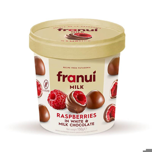 Franui Milk Chocolate Raspberries 150g