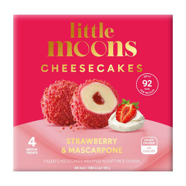 Little Moons 4 Strawberry & Mascarpone Cheesecakes 120g