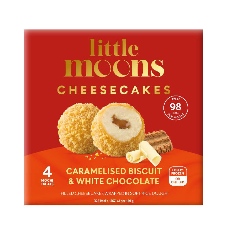 Little Moons 4 Caramelised Biscuit & White Chocolate Cheesecakes 120g