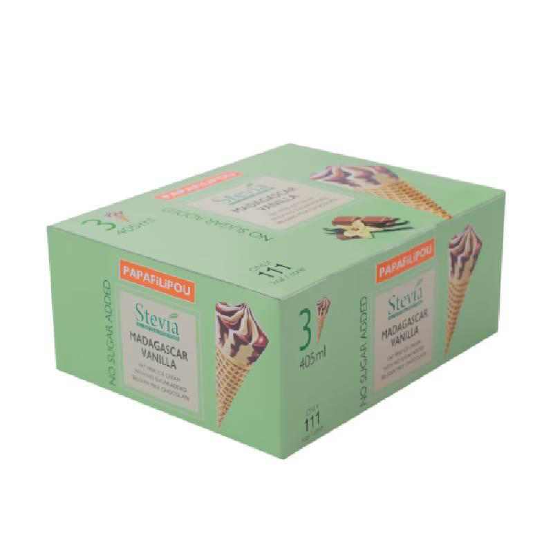 P&P Vanilla & Chocolate Cones no added sugar 405ml