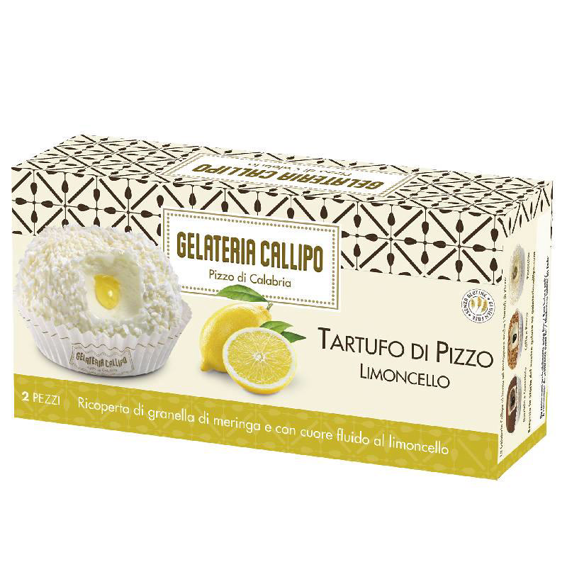 Callipo Ιταλικό παγωτό Gelato Λεμόνι & Κρέμα με γέμιση Λιμοντσέλο & επικαλύψη από κομματάκια μαρέγκας 2 x 110g