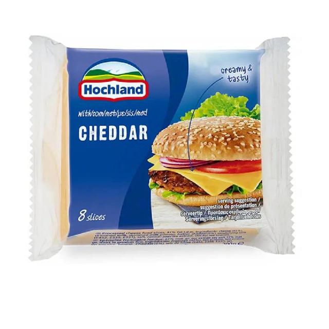 Hochland 8 Processed Cheddar Cheese Slices200g