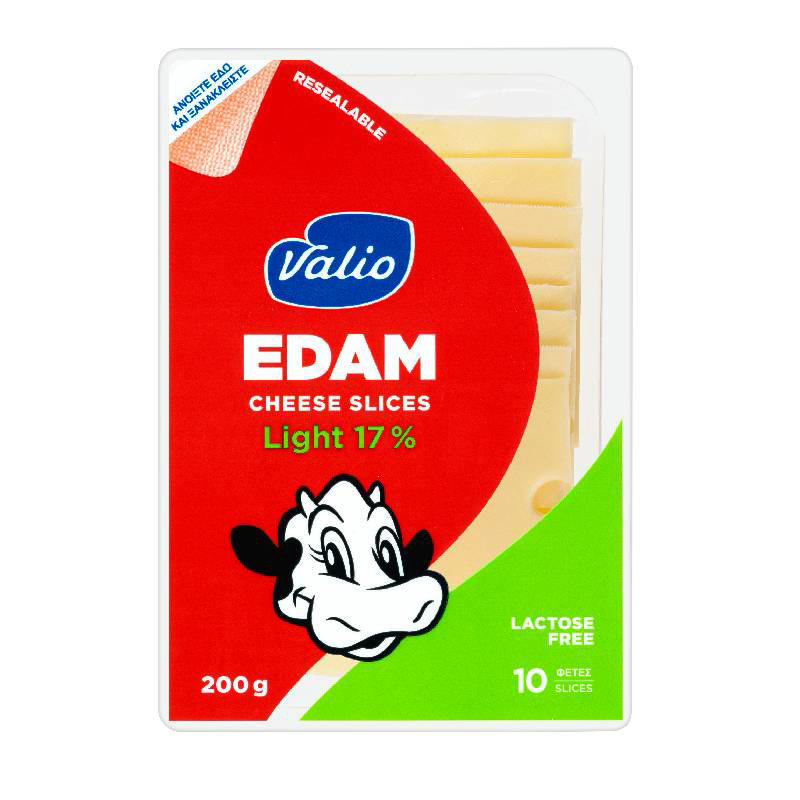 Τυρί Ένταμ Light 17% Λιπαρά σε φέτες χωρίς λακτόζη 200g