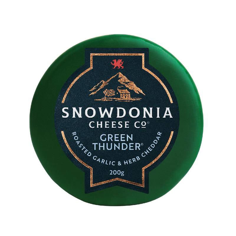 Snowdonia green thunder garlic & herb cheddar 200g