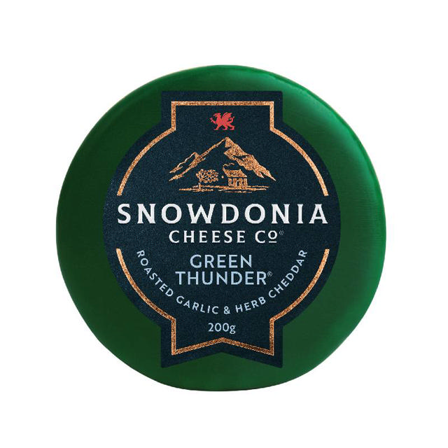 Snowdonia green thunder garlic & herb cheddar 200g