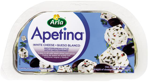 Arla Apetina White cheese with black olives 100g