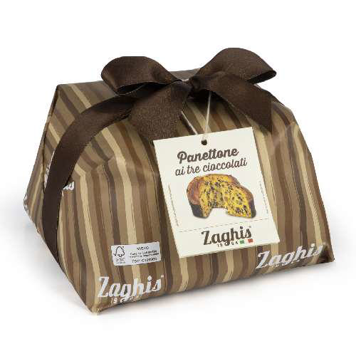 ZAGHIS PANETTONE 3 CHOCOLATES 750g