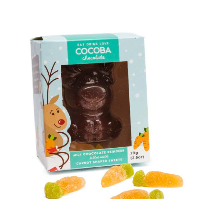 Cocoba Chocolate Reindeer with Jelly Carrots 70g