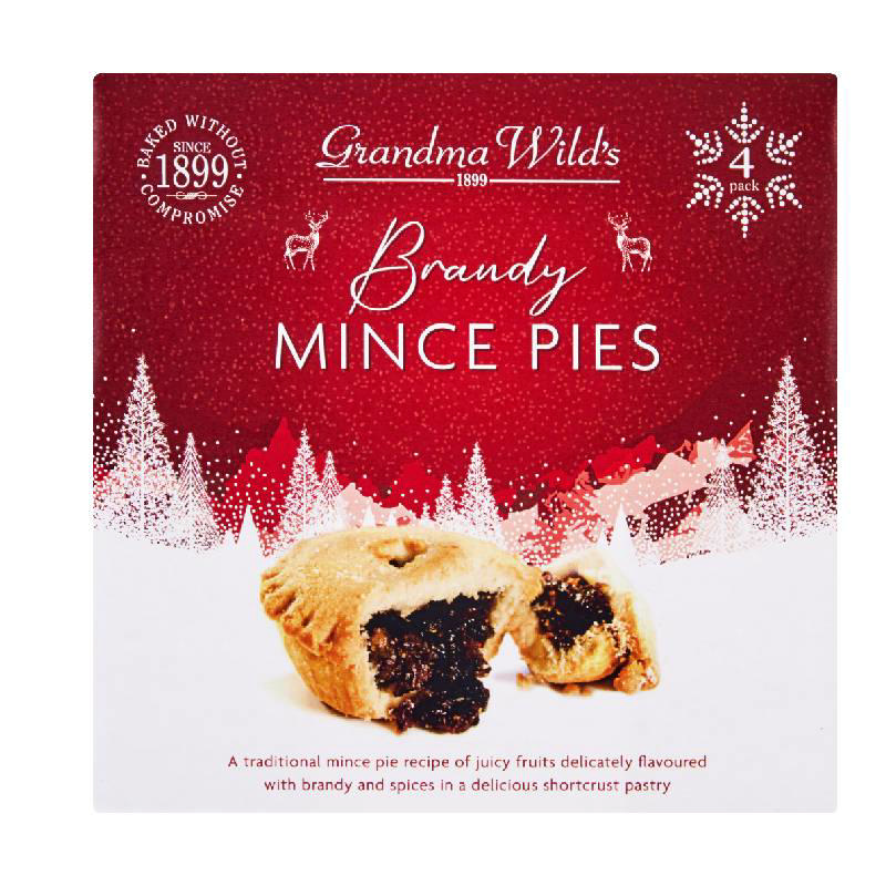 Cottage Delight 4 Brandy Mince Pies 232g
