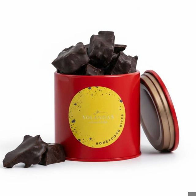 Yolanda's Honeycomb in Dark Chocolate Tin 110g