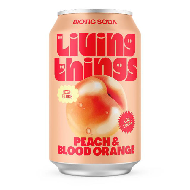 Living Things Σόδα με Ροδάκινο & Blood Orange 330ml