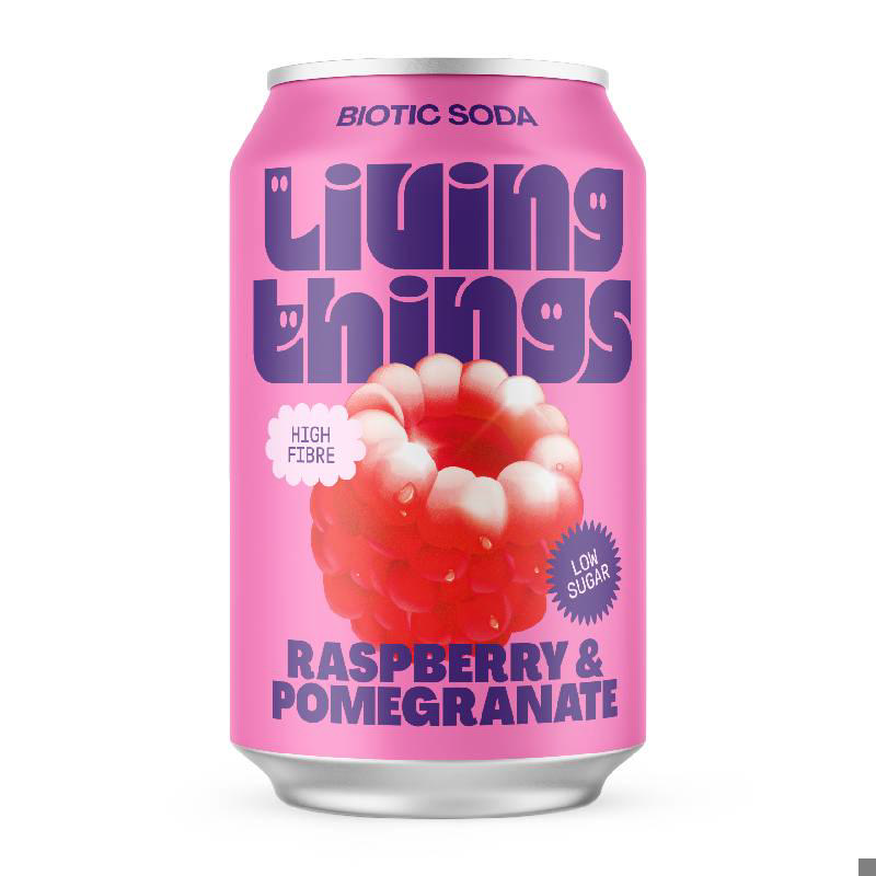 Living Things Raspberry & Pomegranate Soda 330ml