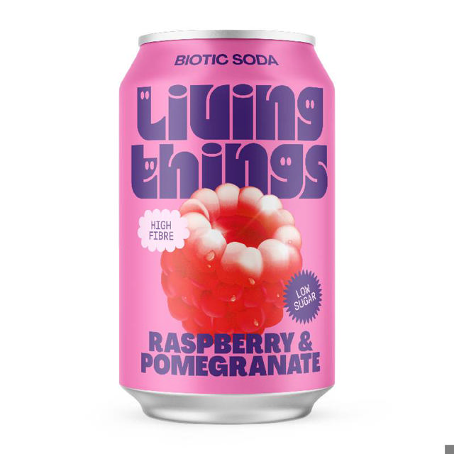 Living Things Raspberry & Pomegranate Soda 330ml