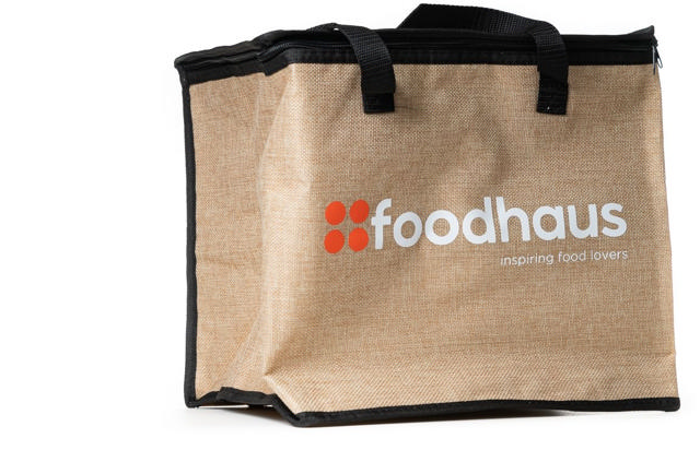 Jute cooler bag ( 34 x 27.5 x 32 cm )