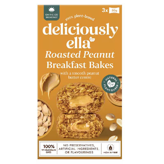 Σνακ ψημένης βρώμης με φιστίκια και γέμιση από καβουρδισμένο φυστικοβούτυρο 3x50g