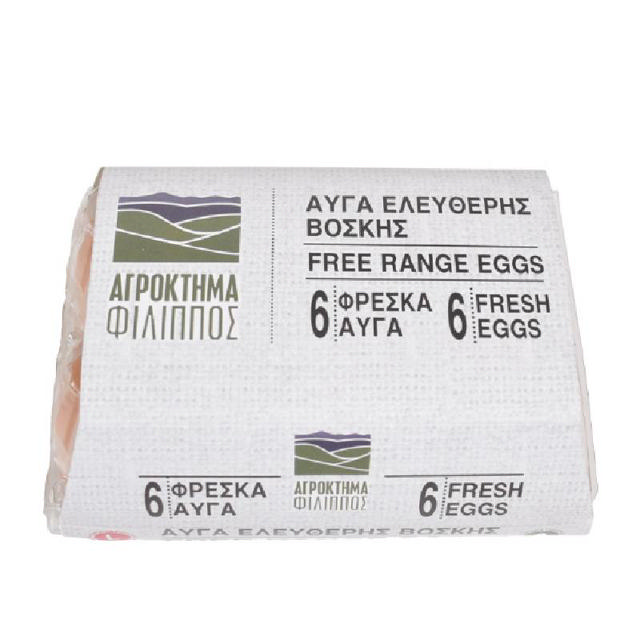 Philippos Farm 6 Large Free Range Eggs x6