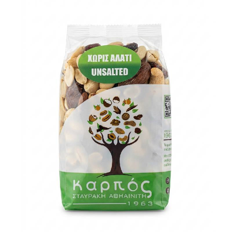 Karpos Mixed Nuts Unsalted with Raisins 350gr