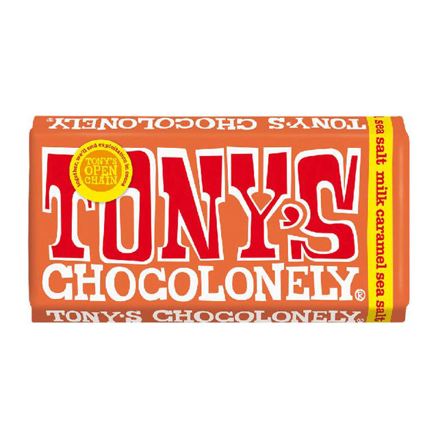 Tony's Milk Chocolate Caramel Sea Salt 90g