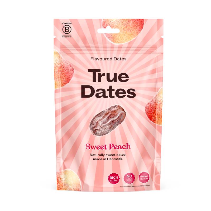 Χουρμάδες True Dates με γεύση ροδάκινο 100g Χουρμάδες True Dates με γεύση ροδάκινο 100g