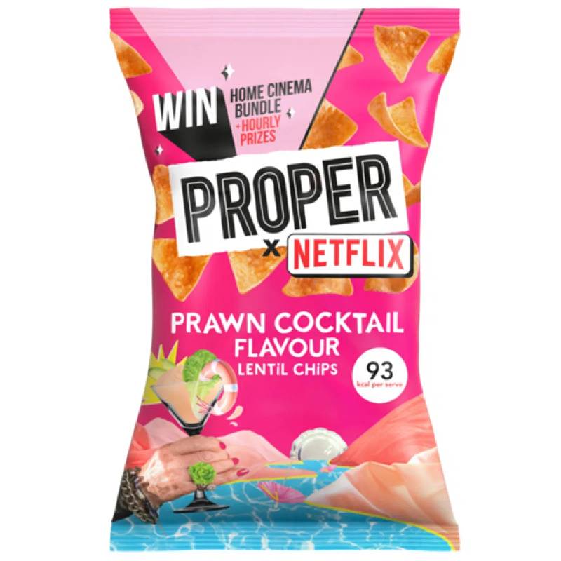 Proper Τσιπς από φακές με γεύση γαρίδας 85g Proper Τσιπς από φακές με γεύση γαρίδας 85g